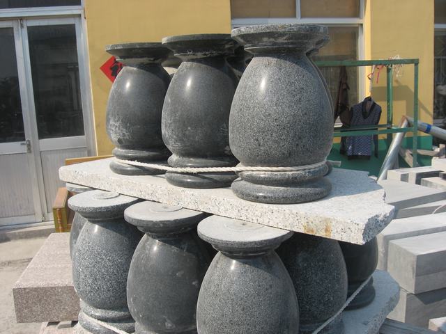 Dark grey granite vase,stone vase