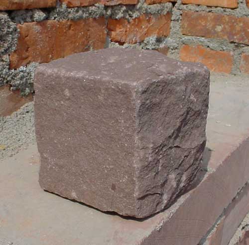 dull-red sandstone cube,sandstone paver