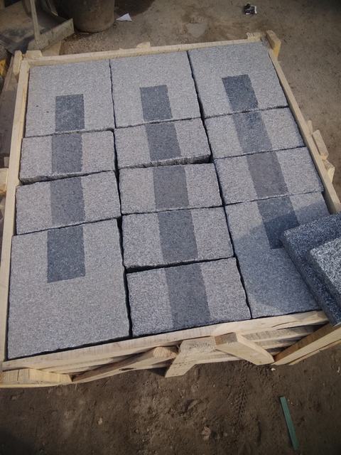Dark grey granite cube paving,zulai grey cube